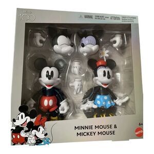 Disney 100th anniversary Mickey and Minnie Mouse Collectors Figures By Mattel